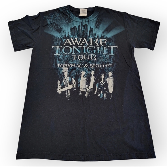 TobyMac & Skillet 2010 Awake Tonight Tour Official Tour Merch Graphic Tee Small - Picture 1 of 10